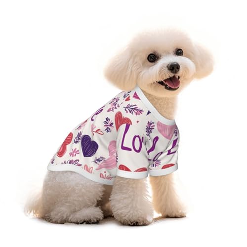 Myfsucce Hundebekleidung für kleine Hunde, Herz-Zitat, Hunde-Shirts für Jungen, Mädchen, Welpen, Haustiere, Katzen, Sommer, passend für 2,9–4,5 kg Myfsucce Hundebekleidung für kleine Hunde, Herz-Zitat, Hunde-Shirts für Jungen, Mädchen, Welpen, Haustiere, Katzen, Sommer, passend für 2,9–4,5 kg von Myfsucce