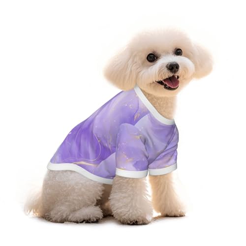 Myfsucce Hundebekleidung für kleine Hunde, Marmorierung, für Jungen, Mädchen, Welpen, Haustiere, Katzen, Sommer, passend für 2,9–4,5 kg, Lila Myfsucce Hundebekleidung für kleine Hunde, Marmorierung, für Jungen, Mädchen, Welpen, Haustiere, Katzen, Sommer, passend für 2,9–4,5 kg, Lila von Myfsucce