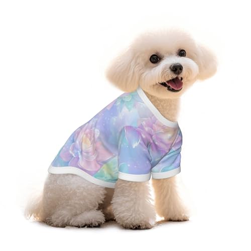 Myfsucce Hundebekleidung für kleine Hunde, Neon-Lotus-Design, für Jungen, Mädchen, Welpen, Haustiere, Katzen, Sommer, passend für 5 - 7,3 kg Myfsucce Hundebekleidung für kleine Hunde, Neon-Lotus-Design, für Jungen, Mädchen, Welpen, Haustiere, Katzen, Sommer, passend für 5 - 7,3 kg von Myfsucce