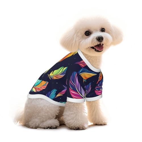 Myfsucce Hundebekleidung für kleine Hunde, Regenbogenfedern, Nacht-Hunde-Shirts für Jungen, Mädchen, Welpen, Haustiere, Katzen, Sommer, passend für 1,8–2,9 kg Myfsucce Hundebekleidung für kleine Hunde, Regenbogenfedern, Nacht-Hunde-Shirts für Jungen, Mädchen, Welpen, Haustiere, Katzen, Sommer, passend für 1,8–2,9 kg von Myfsucce