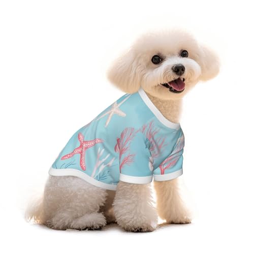 Myfsucce Hundebekleidung für kleine Hunde, Seastar, Korallenmuster, Hunde-Shirts für Jungen, Mädchen, Welpen, Haustiere, Katzen, Sommer, passend für 1,8–2,9 kg Myfsucce Hundebekleidung für kleine Hunde, Seastar, Korallenmuster, Hunde-Shirts für Jungen, Mädchen, Welpen, Haustiere, Katzen, Sommer, passend für 1,8–2,9 kg von Myfsucce