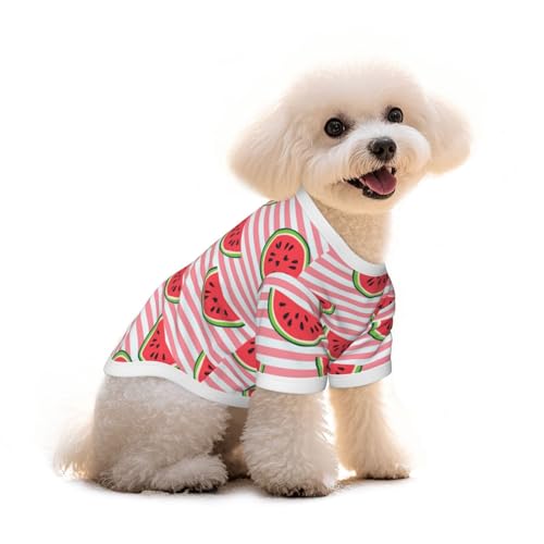 Myfsucce Hundebekleidung für kleine Hunde, Wassermelonen-Streifen, Hunde-Shirts für Jungen, Mädchen, Welpen, Haustiere, Katzen, Sommer, passend für 5 - 7,3 kg Myfsucce Hundebekleidung für kleine Hunde, Wassermelonen-Streifen, Hunde-Shirts für Jungen, Mädchen, Welpen, Haustiere, Katzen, Sommer, passend für 5 - 7,3 kg von Myfsucce