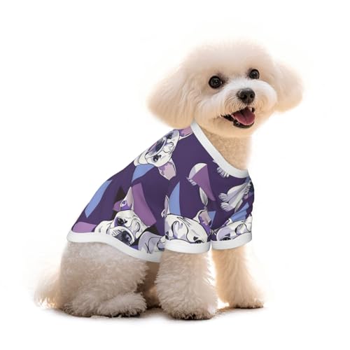Myfsucce Hundebekleidung für kleine Hunde, Welpen, Bulldogge, Muster, Hunde-Shirts für Jungen, Mädchen, Welpen, Haustiere, Katzen, Sommer, passend für 5 - 7,3 kg Myfsucce Hundebekleidung für kleine Hunde, Welpen, Bulldogge, Muster, Hunde-Shirts für Jungen, Mädchen, Welpen, Haustiere, Katzen, Sommer, passend für 5 - 7,3 kg von Myfsucce