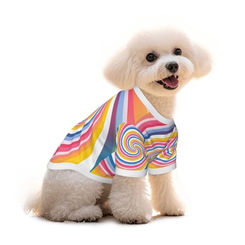 Myfsucce Hundebekleidung für kleine Hunde, Wirbelmuster, Regenbogen, für Jungen, Mädchen, Welpen, Haustiere, Katzen, Sommergröße, 5 - 7,3 kg Myfsucce Hundebekleidung für kleine Hunde, Wirbelmuster, Regenbogen, für Jungen, Mädchen, Welpen, Haustiere, Katzen, Sommergröße, 5 - 7,3 kg von Myfsucce