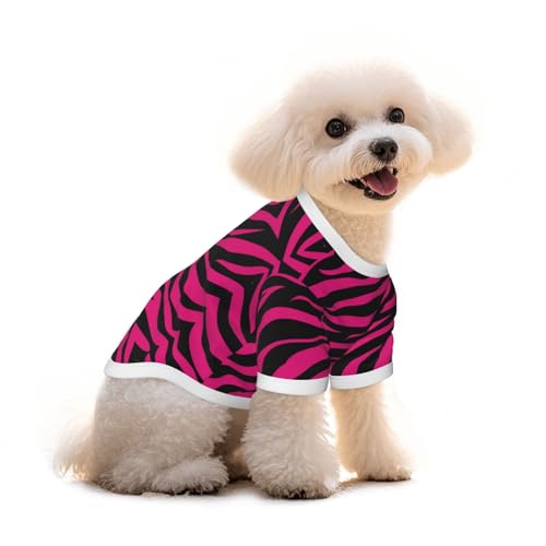 Myfsucce Hundebekleidung für kleine Hunde, Zebramuster, für Jungen, Mädchen, Welpen, Haustiere, Katzen, Sommergröße 1,8–2,9 kg, Schwarz / Rosa Myfsucce Hundebekleidung für kleine Hunde, Zebramuster, für Jungen, Mädchen, Welpen, Haustiere, Katzen, Sommergröße 1,8–2,9 kg, Schwarz / Rosa von Myfsucce
