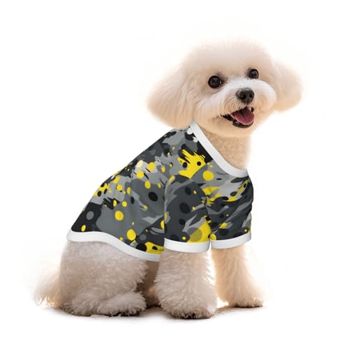 Myfsucce Hundebekleidung für kleine Hunde, abstraktes Gelb-Grau, Hunde-Shirts für Jungen, Mädchen, Welpen, Haustiere, Katzen, Sommer, passend für 2,9–4,5 kg Myfsucce Hundebekleidung für kleine Hunde, abstraktes Gelb-Grau, Hunde-Shirts für Jungen, Mädchen, Welpen, Haustiere, Katzen, Sommer, passend für 2,9–4,5 kg von Myfsucce