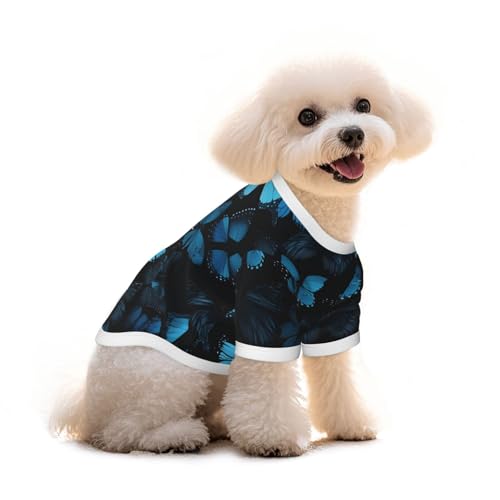 Myfsucce Hundebekleidung für kleine Hunde, blaues Schmetterlingsmuster, Hunde-Shirts für Jungen, Mädchen, Welpen, Haustiere, Katzen, Sommer, passend für 1,8–2,9 kg Myfsucce Hundebekleidung für kleine Hunde, blaues Schmetterlingsmuster, Hunde-Shirts für Jungen, Mädchen, Welpen, Haustiere, Katzen, Sommer, passend für 1,8–2,9 kg von Myfsucce