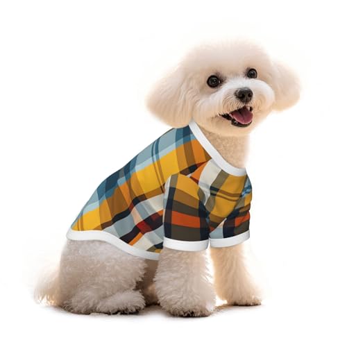 Myfsucce Hundebekleidung für kleine Hunde, braun-blau, Büffelkaro, kariert, für Jungen, Mädchen, Welpen, Haustiere, Katzen, Sommer, passend für 1,8–2,9 kg Myfsucce Hundebekleidung für kleine Hunde, braun-blau, Büffelkaro, kariert, für Jungen, Mädchen, Welpen, Haustiere, Katzen, Sommer, passend für 1,8–2,9 kg von Myfsucce