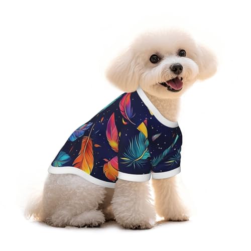 Myfsucce Hundebekleidung für kleine Hunde, bunte Federn, Sternenhund, für Jungen, Mädchen, Welpen, Haustiere, Katzen, Sommer, passend für 1,8–2,9 kg Myfsucce Hundebekleidung für kleine Hunde, bunte Federn, Sternenhund, für Jungen, Mädchen, Welpen, Haustiere, Katzen, Sommer, passend für 1,8–2,9 kg von Myfsucce