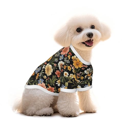 Myfsucce Hundebekleidung für kleine Hunde, bunte Wildblumen, Hunde-Shirts für Jungen, Mädchen, Welpen, Haustiere, Katzen, Sommer, passend für 1,8–2,9 kg Myfsucce Hundebekleidung für kleine Hunde, bunte Wildblumen, Hunde-Shirts für Jungen, Mädchen, Welpen, Haustiere, Katzen, Sommer, passend für 1,8–2,9 kg von Myfsucce