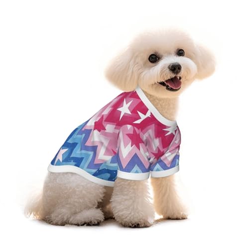 Myfsucce Hundebekleidung für kleine Hunde, diagonales Stern-Design, Hunde-Shirts für Jungen, Mädchen, Welpen, Haustiere, Katzen, Sommer, passend für 5 - 7,3 kg Myfsucce Hundebekleidung für kleine Hunde, diagonales Stern-Design, Hunde-Shirts für Jungen, Mädchen, Welpen, Haustiere, Katzen, Sommer, passend für 5 - 7,3 kg von Myfsucce