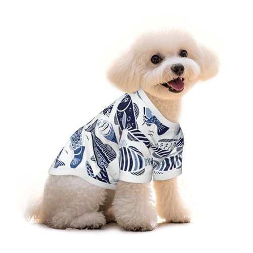 Myfsucce Hundebekleidung für kleine Hunde, ethnische Seefische, Hunde-Shirts für Jungen, Mädchen, Welpen, Haustiere, Katzen, Sommer, passend für 1,8–2,9 kg Myfsucce Hundebekleidung für kleine Hunde, ethnische Seefische, Hunde-Shirts für Jungen, Mädchen, Welpen, Haustiere, Katzen, Sommer, passend für 1,8–2,9 kg von Myfsucce