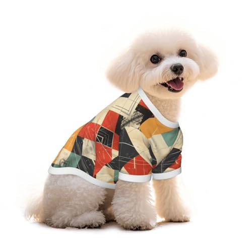 Myfsucce Hundebekleidung für kleine Hunde, geometrisch, abstrakt, für Jungen, Mädchen, Welpen, Haustiere, Katzen, Sommer, passend für 5 - 7,3 kg Myfsucce Hundebekleidung für kleine Hunde, geometrisch, abstrakt, für Jungen, Mädchen, Welpen, Haustiere, Katzen, Sommer, passend für 5 - 7,3 kg von Myfsucce