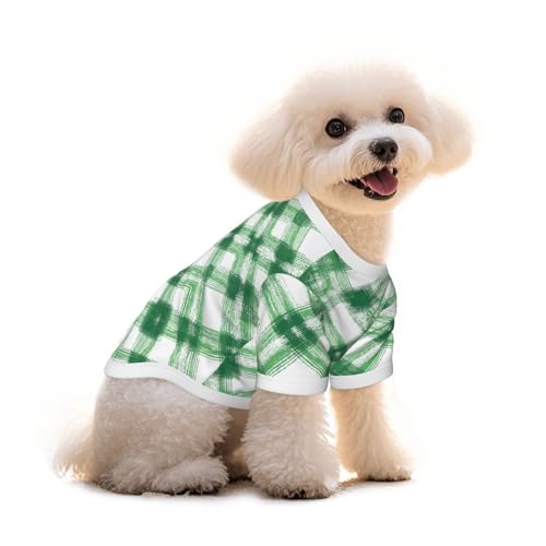 Myfsucce Hundebekleidung für kleine Hunde, grünes Karo, geometrisches Hunde-Shirt, für Jungen, Mädchen, Welpen, Haustiere, Katzen, Sommer, passend für 1,8–2,9 kg Myfsucce Hundebekleidung für kleine Hunde, grünes Karo, geometrisches Hunde-Shirt, für Jungen, Mädchen, Welpen, Haustiere, Katzen, Sommer, passend für 1,8–2,9 kg von Myfsucce