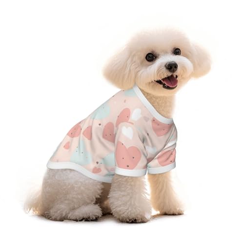 Myfsucce Hundebekleidung für kleine Hunde, mit Herzmotiv, für Jungen, Mädchen, Welpen, Haustiere, Katzen, Sommer, passend für 1,8–2,9 kg Myfsucce Hundebekleidung für kleine Hunde, mit Herzmotiv, für Jungen, Mädchen, Welpen, Haustiere, Katzen, Sommer, passend für 1,8–2,9 kg von Myfsucce