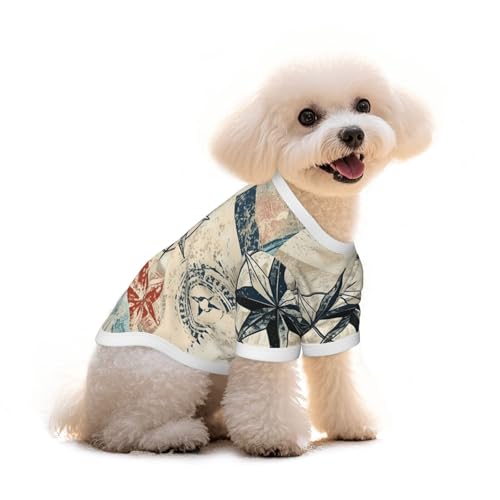Myfsucce Hundebekleidung für kleine Hunde, nautische Marine, Copmasse, Hunde-Shirts für Jungen, Mädchen, Welpen, Haustiere, Katzen, Sommer, passend für 5 - 7,3 kg Myfsucce Hundebekleidung für kleine Hunde, nautische Marine, Copmasse, Hunde-Shirts für Jungen, Mädchen, Welpen, Haustiere, Katzen, Sommer, passend für 5 - 7,3 kg von Myfsucce