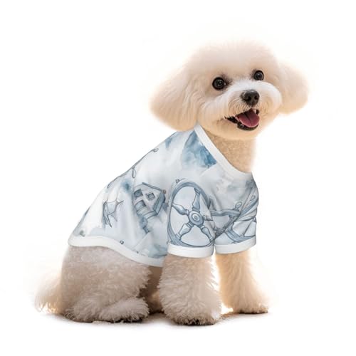 Myfsucce Hundebekleidung für kleine Hunde, nautisches Muster mit Bär, Hunde-Shirts für Jungen, Mädchen, Welpen, Haustiere, Katzen, Sommer, passend für 1,8–2,9 kg Myfsucce Hundebekleidung für kleine Hunde, nautisches Muster mit Bär, Hunde-Shirts für Jungen, Mädchen, Welpen, Haustiere, Katzen, Sommer, passend für 1,8–2,9 kg von Myfsucce