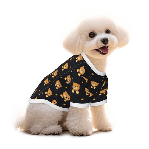 Myfsucce Hundebekleidung für kleine Hunde, niedlicher Bär, Stern, Hunde-Shirts für Jungen, Mädchen, Welpen, Haustiere, Katzen, Sommer, passend für 2,9–4,5 kg Myfsucce Hundebekleidung für kleine Hunde, niedlicher Bär, Stern, Hunde-Shirts für Jungen, Mädchen, Welpen, Haustiere, Katzen, Sommer, passend für 2,9–4,5 kg von Myfsucce