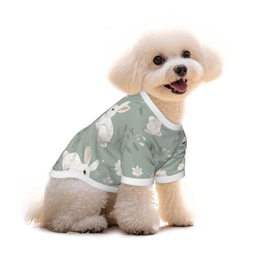 Myfsucce Hundebekleidung für kleine Hunde, niedliches Kaninchenmuster, für Jungen, Mädchen, Welpen, Haustiere, Katzen, Sommer, passend für 5 - 7,3 kg Myfsucce Hundebekleidung für kleine Hunde, niedliches Kaninchenmuster, für Jungen, Mädchen, Welpen, Haustiere, Katzen, Sommer, passend für 5 - 7,3 kg von Myfsucce