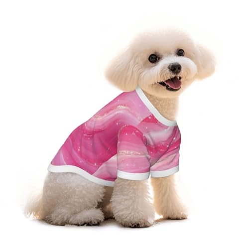 Myfsucce Hundebekleidung für kleine Hunde, rosa / goldfarben, gewellt, Marmorierung, für Jungen, Mädchen, Welpen, Haustiere, Katzen, Sommergröße, 2,9–4,5 kg Myfsucce Hundebekleidung für kleine Hunde, rosa / goldfarben, gewellt, Marmorierung, für Jungen, Mädchen, Welpen, Haustiere, Katzen, Sommergröße, 2,9–4,5 kg von Myfsucce