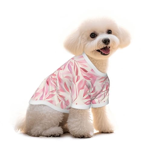 Myfsucce Hundebekleidung für kleine Hunde, rosa Blätter, für Jungen, Mädchen, Welpen, Haustiere, Katzen, Sommer, passend für 1,8–2,9 kg Myfsucce Hundebekleidung für kleine Hunde, rosa Blätter, für Jungen, Mädchen, Welpen, Haustiere, Katzen, Sommer, passend für 1,8–2,9 kg von Myfsucce