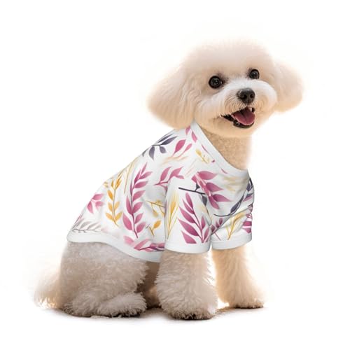 Myfsucce Hundebekleidung für kleine Hunde, rosa Yloow Leaves, Hunde-Shirts für Jungen, Mädchen, Welpen, Haustiere, Katzen, Sommer, passend für 1,8–2,9 kg Myfsucce Hundebekleidung für kleine Hunde, rosa Yloow Leaves, Hunde-Shirts für Jungen, Mädchen, Welpen, Haustiere, Katzen, Sommer, passend für 1,8–2,9 kg von Myfsucce