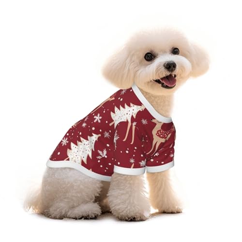 Myfsucce Hundekleidung für kleine Hunde, Weihnachtsbaum, Hirsch, Hunde-Shirts für Jungen, Mädchen, Welpen, Haustiere, Katzen, Sommer, passend für 5 - 7,3 kg Myfsucce Hundekleidung für kleine Hunde, Weihnachtsbaum, Hirsch, Hunde-Shirts für Jungen, Mädchen, Welpen, Haustiere, Katzen, Sommer, passend für 5 - 7,3 kg von Myfsucce