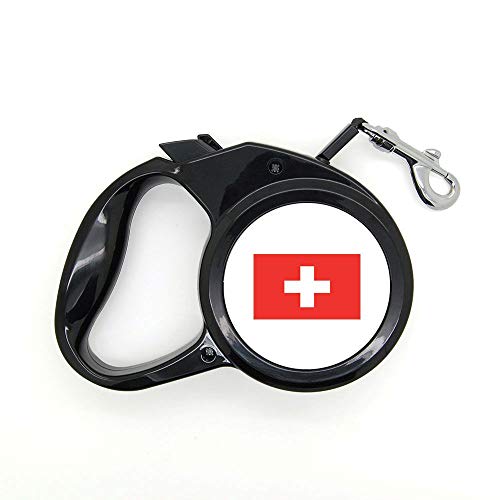 Mygoodprice Hundeleine, einziehbar, 3 m, Schweizer Flagge von Mygoodprice