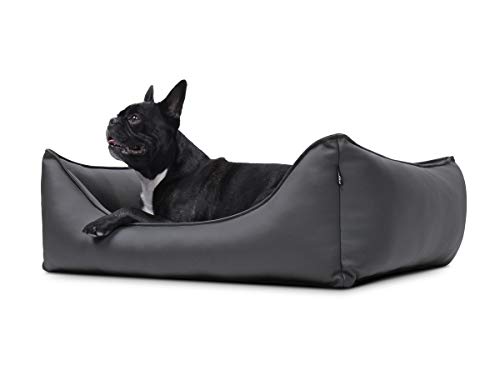 Mypado Hundebett, Hundesofa Dreamy Kunstleder in grau, 3 Größen von Mypado