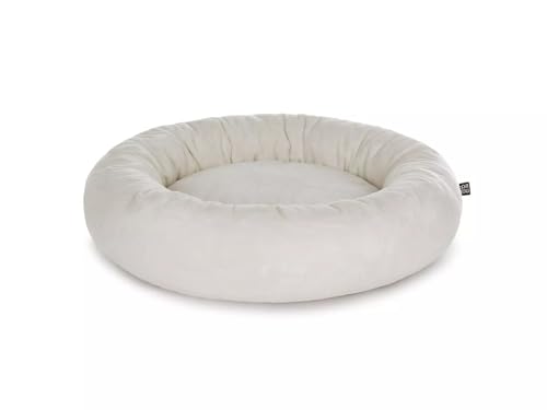 Mypado Katzenbett Shiwa mit Plüschbezug waschbar Katzen Bettchen Plüsch Katzenkissen Creme von Mypado