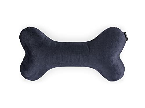 Mypado Knochenkissen Kaufix mit -Samt Bezug Kuschelkissen edel samtig und weich Gr. S | Navy-Schwarz von Mypado