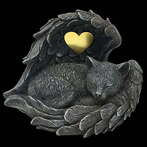 MystiCalls Katzen Urne als Katzenfigur mit Engelsflügeln im Flügel - Tierurne Gedenkstätte Denkmal Katzenurne Urne Engelsflügel 0,85l Fassungsvolumen MystiCalls Katzen Urne als Katzenfigur mit Engelsflügeln im Flügel - Tierurne Gedenkstätte Denkmal Katzenurne Urne Engelsflügel 0,85l Fassungsvolumen von MystiCalls