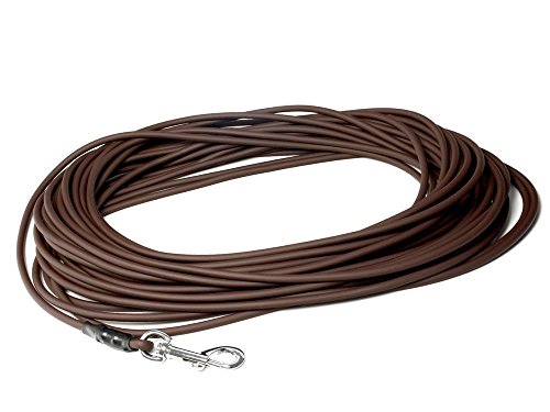 Mystique® Biothane Schleppleine rund 6mm Standard Karabiner braun 7,5m von Mystique