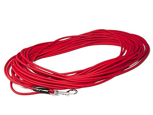 Mystique® Biothane Schleppleine rund 6mm Standard Karabiner rot 5m von Mystique