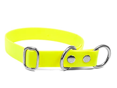 Mystique® Biothane Schlupfhalsband Halsung 25mm Standard 60cm neon gelb von Mystique