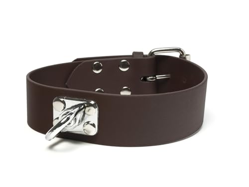 Mystique® Biothane Schweisshalsband 38mm braun 40-50cm von Mystique