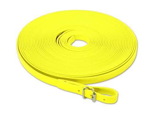 Mystique® Biothane Schweißriemen 13mm neon gelb 12m von Mystique