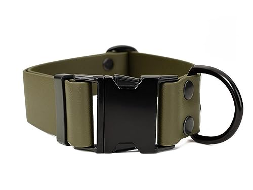 Mystique® Biothane klick Halsband 38mm Khaki 30-40cm von Mystique