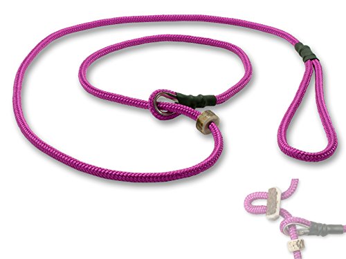Mystique® Field trial Moxonleine Retrieverleine 6mm 130cm mit Zugbegrenzung purple von Mystique
