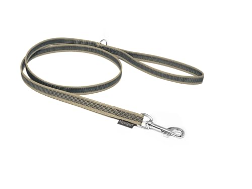 Mystique® Gummierte Leine 12mm mit Handschlaufe Standard Karabiner beige 2m von Mystique