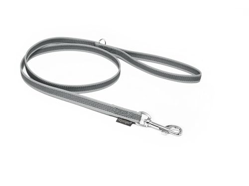 Mystique® Gummierte Leine 12mm mit Handschlaufe Standard Karabiner grau 3m von Mystique