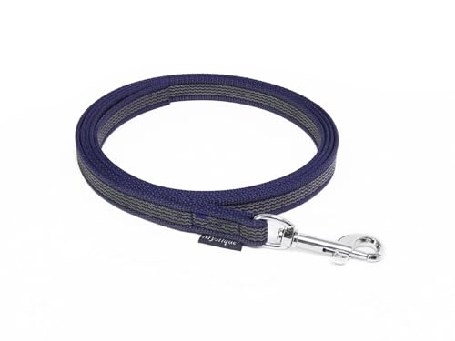 Mystique® Gummierte Leine 12mm ohne Handschlaufe Standard Karabiner royal blau 3m von Mystique