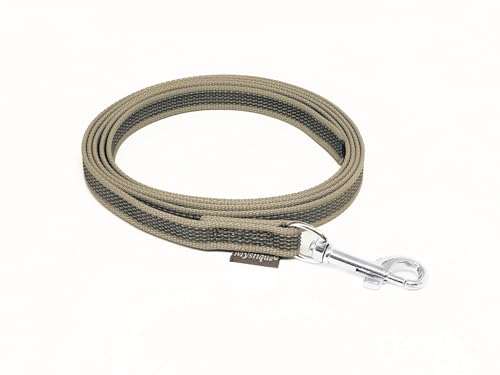 Mystique® Gummierte Leine 15mm ohne Handschlaufe Standard Karabiner beige 3m von Mystique