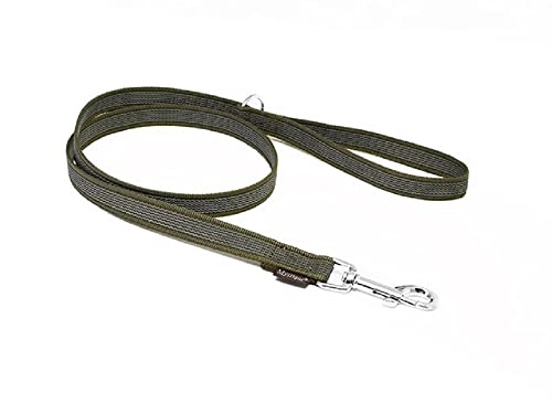 Mystique® Gummierte Leine 20mm mit Handschlaufe Standard Karabiner (3m, Khaki) von Mystique