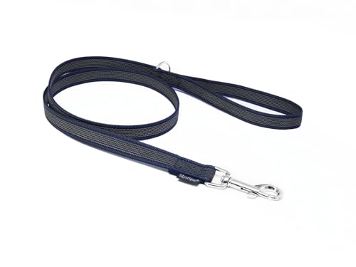 Mystique® Gummierte Leine 20mm mit Handschlaufe Standard Karabiner royal blau 2m von Mystique