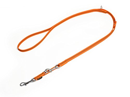 Mystique® Gummierte Umhängeleine Leine 12mm Standard Karabiner neon orange 2m von Mystique