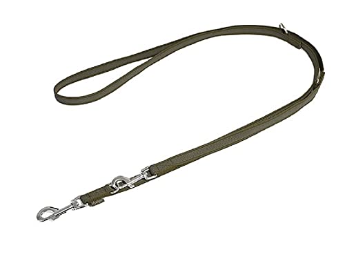 Mystique® Gummierte Umhängeleine Leine 20mm Standard Karabiner (2,5m, Khaki) von Mystique