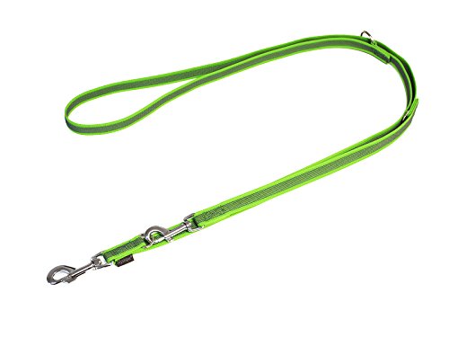 Mystique® Gummierte Umhängeleine Leine 20mm Standard Karabiner neon grün 2m von Mystique