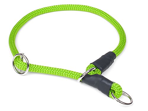 Mystique® Halsband Nylon rund mit Zugbegrenzung 8mm Größe 65 cm, Farbe grün neon von Mystique