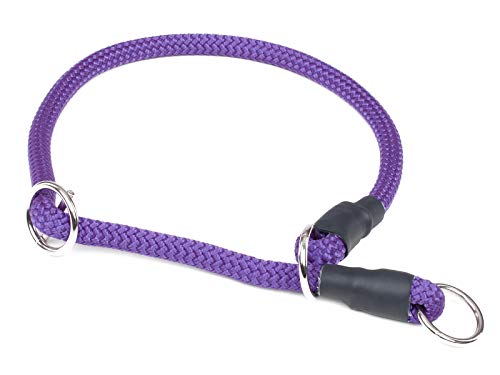 Mystique® Halsband Nylon rund mit Zugbegrenzung 8mm lila 45cm von Mystique